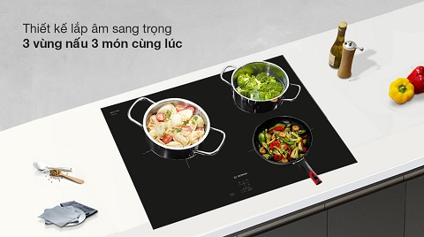 Bếp từ Bosch PUC61KAA5E lắp đặt âm sang trọng