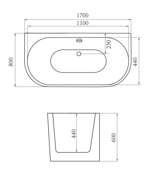 Bồn tắm nằm không massage Govern JS 6103 - Ảnh 2