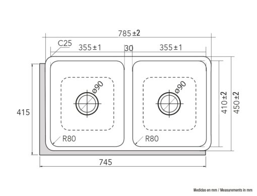 Chậu rửa chén bát Cata CB-2 - Ảnh 3
