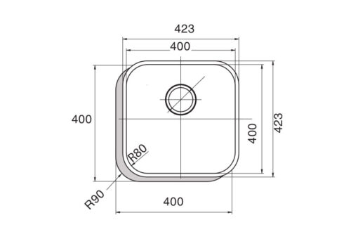 Chậu rửa chén bát Cata CBP 40-40 - Ảnh 3