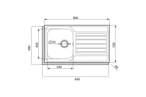 Chậu rửa chén bát Cata CDP-1 - Ảnh 3