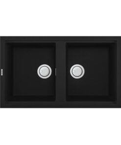 Chậu rửa đá Granite Malloca màu đen NERO G-45040