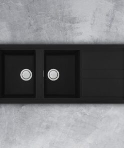 Chậu rửa đá Granite Malloca màu đen NERO G-50040