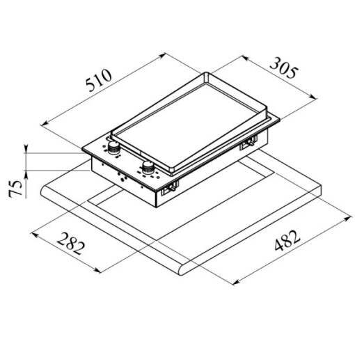 Bếp nướng Teppanzaki Dudoff London 1 bếp Plate (TP-Z01) - Ảnh 2