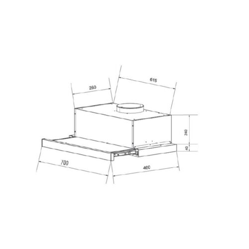 Kích thước máy hút khử mùi âm tủ Eurosun EH-70AF86B