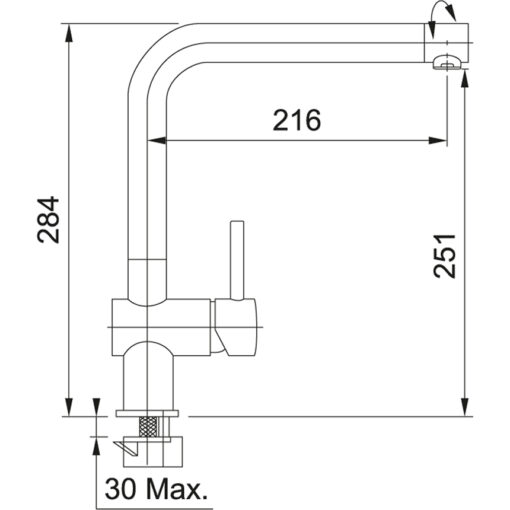 Vòi rửa bằng thép không rỉ Franke CT 304C 115.0204.286 - Ảnh 2
