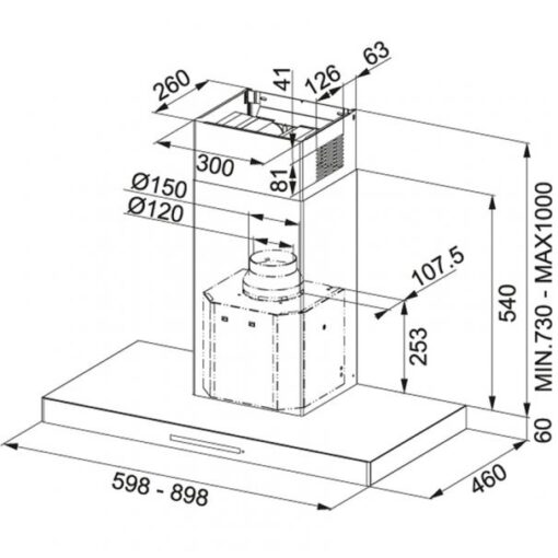Máy hút khử mùi Franke FCR 925 TC BK/XS110.0361.046 - Ảnh 3