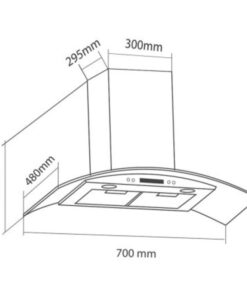 Kích thước máy hút khử mùi Eurosun EH-70K15E