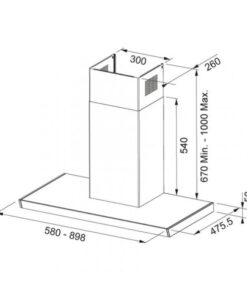Kích thước máy hút khử mùi Franke FS TS 906 W XS CH 110.0377.522