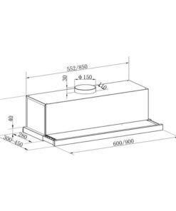 Kích thước máy hút mùi âm tủ hiệu Franke CXW-200-FPG605 315.0575.869