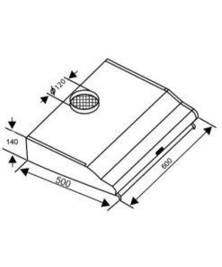 Kích thước máy hút mùi Sevilla SV-260Black