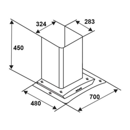 Kích thước máy hút mùi Sevilla SV-324