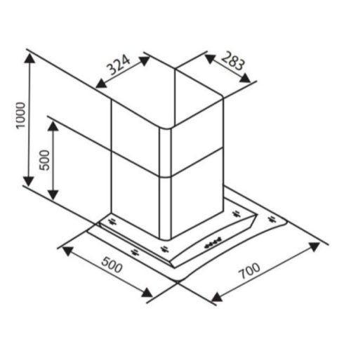 Máy hút mùi Sevilla SV-527 7 Kích thước máy hút mùi Sevilla SV-527