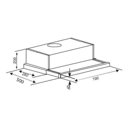 Kích thước máy hút mùi Sevilla SV-700B Pro