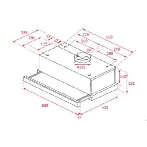 Kích thước máy hút mùi TEKA TL 6420