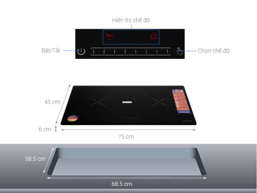 Bếp từ 2 vùng nấu Kocher DI-808GE - Ảnh 3
