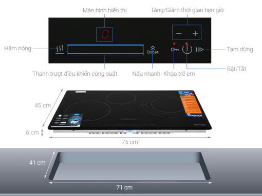 Bếp từ 3 vùng nấu Kocher DI-855GE - Ảnh 3