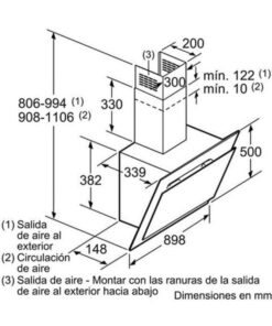 Kích thước máy hút mùi Bosch DWK098G61