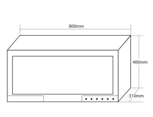 kích thước của Máy Sấy Bát Giovani G-802S