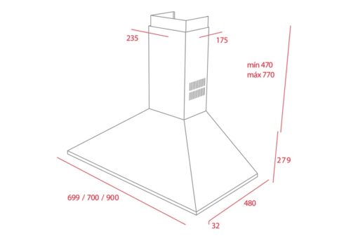 Máy hút mùi TEKA DBB-70 40460420 - Ảnh 3