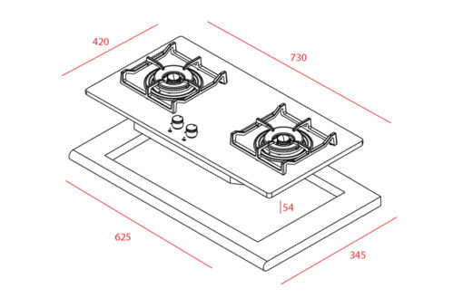 Bếp ga TEKA GSI 73 2G AI AL 2TR 40240306 - Ảnh 3