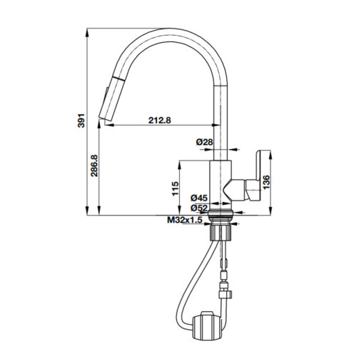 Vòi bếp Häfele HT21-CH1P287 - Ảnh 2