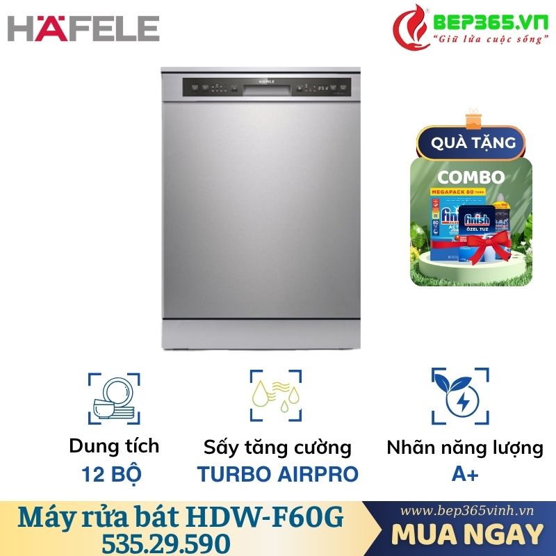 Máy rửa bát Hafele HDW-F60G 535.29.590 12 bộ 3 Máy rửa bát Hafele HDW-F60G 535.29.590 12 bộ