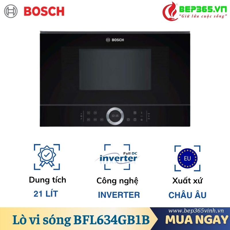Lò vi sóng Bosch BFL634GB1B 3 Lò vi sóng Bosch BFL634GB1B