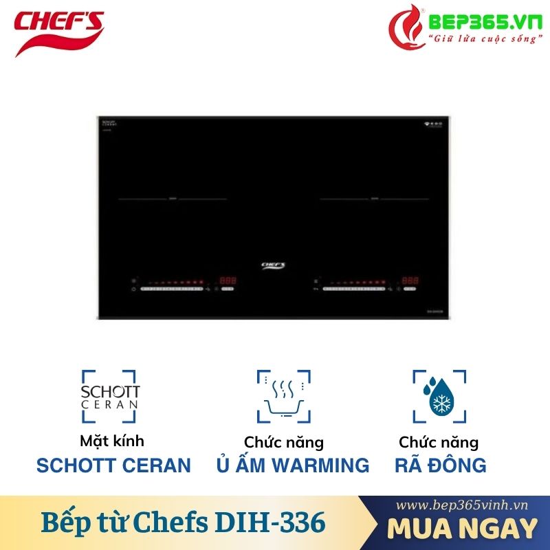 Bếp từ đôi Chefs EH-DIH336