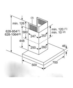 Kích thước máy hút mùi Bosch DWB77CM50
