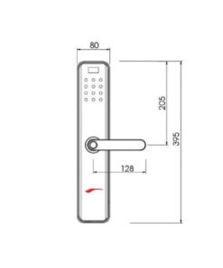 Kích thước của Khóa cửa điện tử Demax SL630 GB - APP WIFI