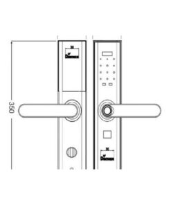 Kích thước của Khóa cửa điện tử Demax SL638 BN - APP WIFI
