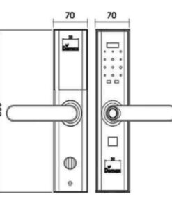 Kích thước của Khóa cửa điện tử Demax SL638 RM - APP WIFI