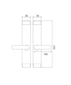 Kích thước của Khóa cửa điện tử Demax SL768 BN