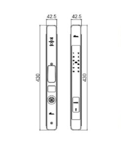 Kích thước của Khóa cửa điện tử Demax SL801 BL - APP WIFI