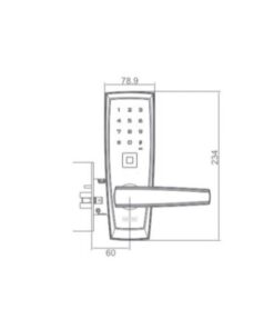 Kích thước của Khóa điện tử thông minh Giovani GSL-116E98CL