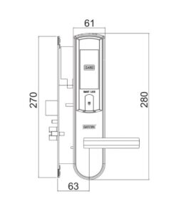 Kích thước của Khóa điện tử thông minh Giovani GSL-126C135