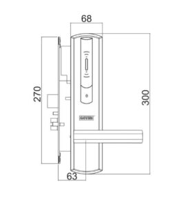 Kích thước của Khóa điện tử thông minh Giovani GSL-156C136