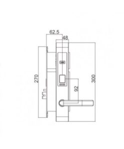 Kích thước của Khóa điện tử thông minh Giovani GSL-159C132
