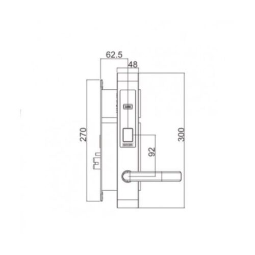 Kích thước của Khóa điện tử thông minh Giovani GSL-159C132