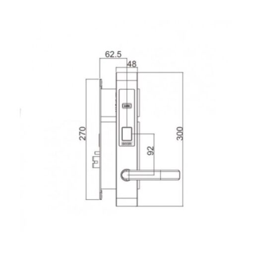 Kích thước của Khóa điện tử thông minh Giovani GSL-159C132