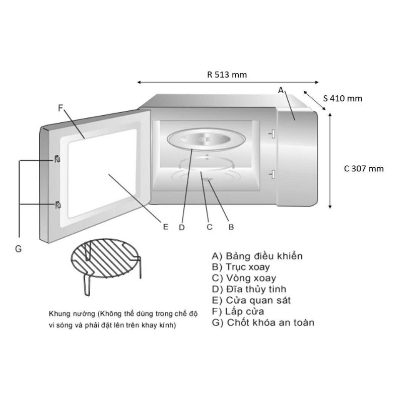 Lò vi sóng Eurosun MWO-T26EUR 5 Lò vi sóng Eurosun MWO-T26EUR - Ảnh 3
