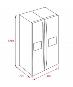 Kích thước của Tủ lạnh SBS Teka RLF 74925 SS EU