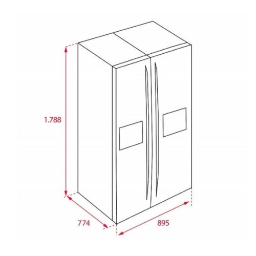 Kích thước của Tủ lạnh SBS Teka RLF 74925 SS EU