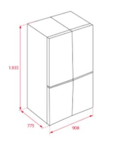 Kích thước của Tủ lạnh Teka RMF 77920 EU SS
