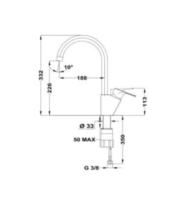 Kích thước của Vòi rửa Teka Sink faucet MTP 995