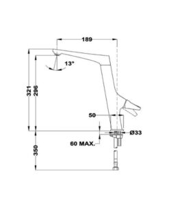 Kích thước của Vòi rửa Teka Sink faucet SN 915