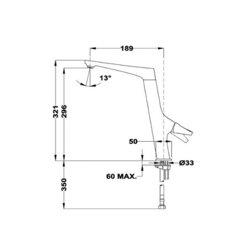 Kích thước của Vòi rửa Teka Sink faucet SN 915