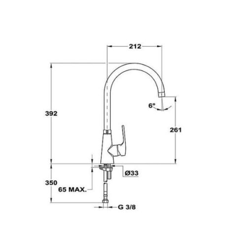 Kích thước của Vòi rửa Teka Sink faucet VITA 915