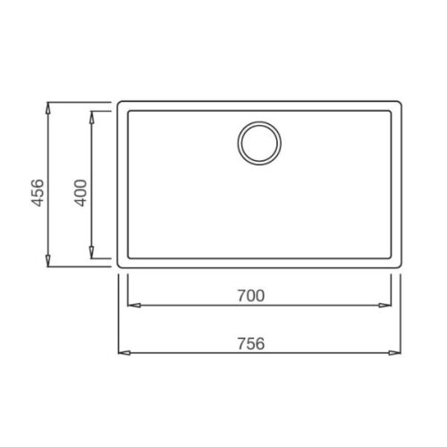 Kích thước của Chậu rửa chén Malloca ZEN K-13040